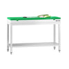 Commercial Stainless Steel Centre Table PREMIUM - 1200x700mm - with Undershelf - with Green Chopping Board
