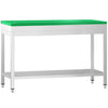 Commercial Stainless Steel Centre Table PREMIUM - 1200x600mm - with Undershelf - with Green Chopping Board