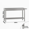 Commercial Stainless Steel Centre Table ECO - 1200x700mm - with Undershelf