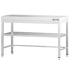 Commercial Stainless Steel Centre Table PREMIUM - 1200x700mm - with Undershelf - with Cross Bracing