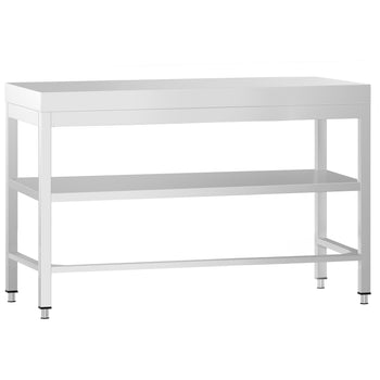 Stół roboczy ze stali nierdzewnej PREMIUM - 1200x800 mm - z dolną półką i rozpórką - Prime Gastro