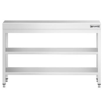 Stół roboczy ze stali nierdzewnej PREMIUM - 1200x800 mm - z półką dolną i półką pośrednią - Prime Gastro