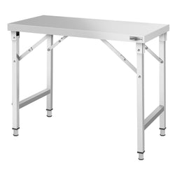 Stół roboczy centralny ze stali nierdzewnej - składany - 1200x700mm