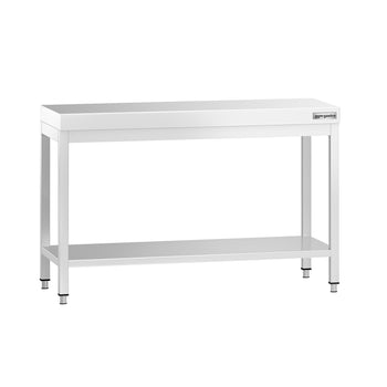 Stół roboczy centralny ze stali nierdzewnej PREMIUM - 1200x700mm - z półką & wzmocniony