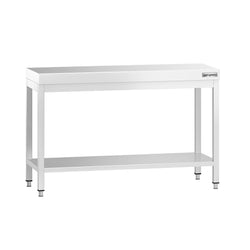 Stół roboczy centralny ze stali nierdzewnej PREMIUM - 1200x600mm - z półką