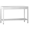 Commercial Stainless Steel Centre Table PREMIUM - 1200x800mm - with Undershelf