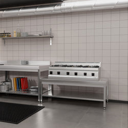 Stół podblatowy ze stali nierdzewnej 1600 x 600 mm – z podstawą