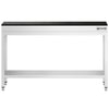 Stół roboczy PREMIUM – stal nierdzewna – 1400 x 800 mm – z półką dolną – z blatem granitowym