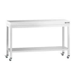 Stół roboczy ze stali nierdzewnej PREMIUM – 1400 x 800 mm – z półką dolną i kółkami