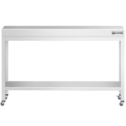 Stół roboczy ze stali nierdzewnej PREMIUM – 1400 x 800 mm – z półką dolną i kółkami