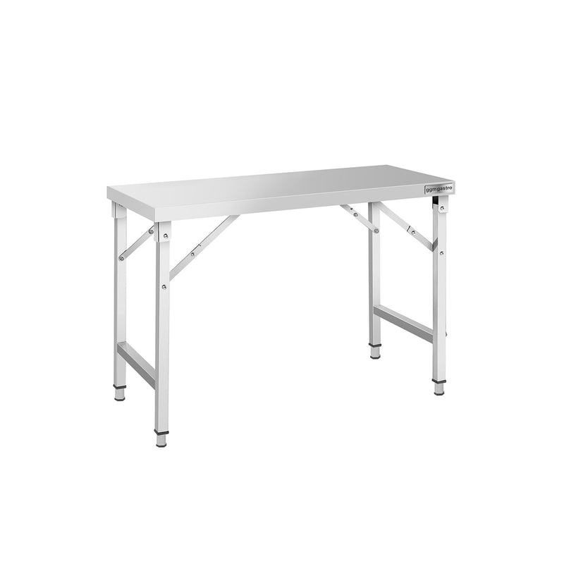 Stół roboczy centralny ze stali nierdzewnej - składany - 1400x700mm