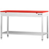 Commercial Stainless Steel Centre Table PREMIUM - 1400x600mm - with Undershelf - with Green/Red/White Chopping Board