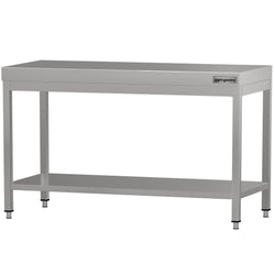 Stół roboczy ze stali nierdzewnej ECO - 1400 x 700 mm - z podstawą