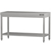 Commercial Stainless Steel Centre Table ECO - 1400x600mm - with Undershelf