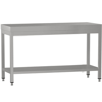 Stół roboczy ze stali nierdzewnej ECO - 1400 x 600 mm - z podstawą - Prime Gastro