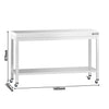 Stół roboczy ze stali nierdzewnej PREMIUM – 1400 x 700 mm – z półką dolną i kółkami