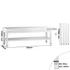 Stół podblatowy ze stali nierdzewnej 1400 x 700 mm – z podstawą