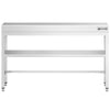 Commercial Stainless Steel Centre Table PREMIUM - 1400x600mm - with Undershelf - with Cross Bracing