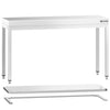 Stół roboczy centralny ze stali nierdzewnej PREMIUM - 1400x700mm - z półką & wzmocniony