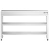 Commercial Stainless Steel Centre Table PREMIUM - 1400x700mm - with Undershelf - with 2 Undershelves - with Cross Bracing