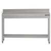 Commercial Stainless Steel Table with Upstand ECO - 1400x600mm - with Undershelf - with Rear Upstand