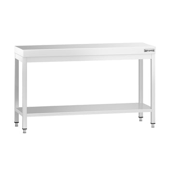 Stół roboczy ze stali nierdzewnej PREMIUM – 1400 x 600 mm – z podstawą - Prime Gastro