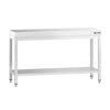 Commercial Stainless Steel Centre Table PREMIUM - 1400x600mm - with Undershelf - with Cross Bracing