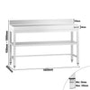 Commercial Stainless Steel Table with Upstand PREMIUM - 1400x800mm - with Undershelf - with Rear Upstand - with Cross Bracing