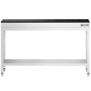 Stół roboczy PREMIUM – stal nierdzewna – 1500 x 800 mm – z półką dolną – z blatem granitowym