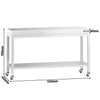 Stół roboczy ze stali nierdzewnej PREMIUM – 1500 x 600 mm – z półką dolną i kółkami