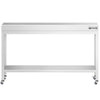 Stół roboczy ze stali nierdzewnej PREMIUM – 1500 x 700 mm – z półką dolną i kółkami
