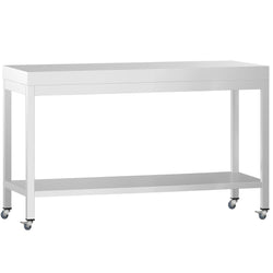 Stół roboczy ze stali nierdzewnej PREMIUM – 1500 x 800 mm – z półką dolną i kółkami