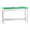 Commercial Stainless Steel Centre Table PREMIUM - 1500x700mm - with Undershelf - with Green Chopping Board