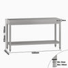 Commercial Stainless Steel Centre Table ECO - 1500x700mm - with Undershelf
