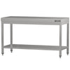 Commercial Stainless Steel Centre Table ECO - 1500x700mm - with Undershelf