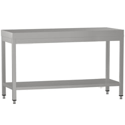 Stół roboczy ze stali nierdzewnej ECO - 1500 x 600 mm - z podstawą