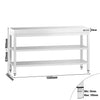 Commercial Stainless Steel Centre Table PREMIUM - 1500x700mm - with Undershelf - with 2 Undershelves - with Cross Bracing