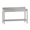 Stół roboczy przyścienny ze stali nierdzewnej ECO - 1500x700mm - z półką