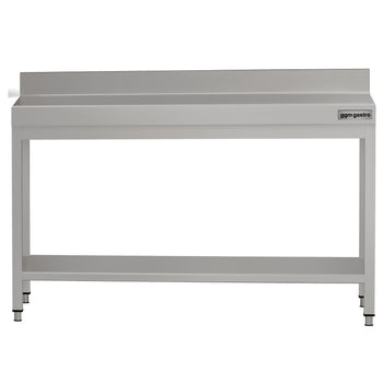 Stół roboczy ze stali nierdzewnej ECO- 1500x600 mm - z półką dolną i panelem tylnym - Prime Gastro