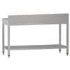Stół roboczy przyścienny ze stali nierdzewnej ECO - 1500x600mm - z półką