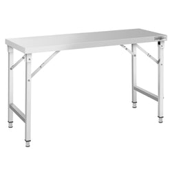 Stół roboczy centralny ze stali nierdzewnej - składany - 1500x700mm