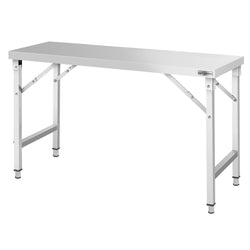 Stół roboczy centralny ze stali nierdzewnej - składany - 1500x700mm