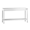 Stół roboczy centralny ze stali nierdzewnej PREMIUM - 1500x600mm - z półką