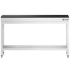 Stół roboczy centralny ze stali nierdzewnej PREMIUM - 1600x600mm - z półką - z blatem granitowym