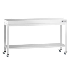 Stół roboczy ze stali nierdzewnej PREMIUM – 1600 x 800 mm – z półką dolną i kółkami