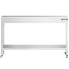 Stół roboczy ze stali nierdzewnej PREMIUM – 1600 x 700 mm – z półką dolną i kółkami