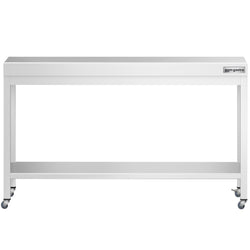 Stół roboczy ze stali nierdzewnej PREMIUM – 1600 x 800 mm – z półką dolną i kółkami