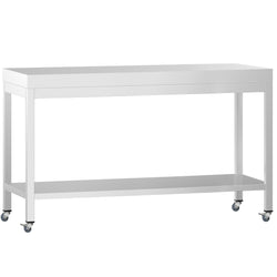 Stół roboczy ze stali nierdzewnej PREMIUM – 1600 x 800 mm – z półką dolną i kółkami