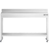Stół roboczy ze stali nierdzewnej PREMIUM – 1600 x 800 mm – z półką dolną, nadstawką i kółkami