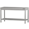 Commercial Stainless Steel Centre Table ECO - 1600x700mm - with Undershelf